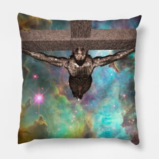 Crucified cyborg Pillow