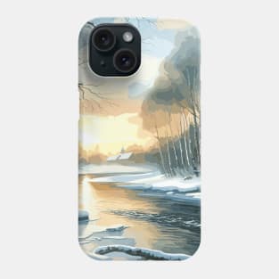 Winter River Winter Landscape Phone Case