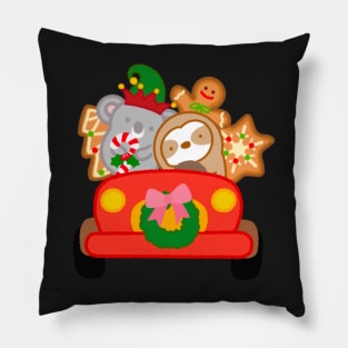 Cute Holiday Cheer Christmas Car Pillow