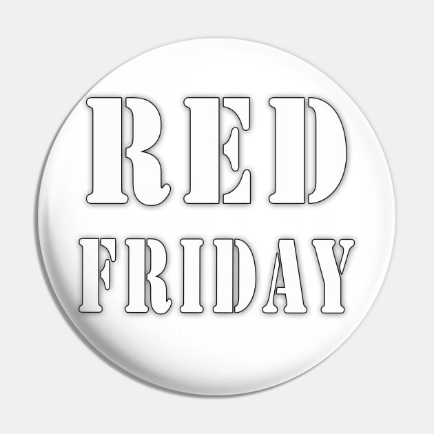 Military Wear Red Friday - Support Troops Pin by 3QuartersToday