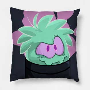 Green Ghost Puffle Pillow