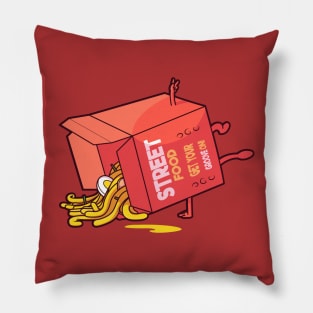 Breakdancing Takeout Box // Funny Street Food Cartoon Pillow