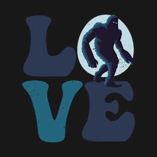 Bigfoot Sasquatch LOVE T-Shirt