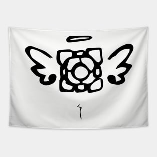 Companion Cube Black Tapestry