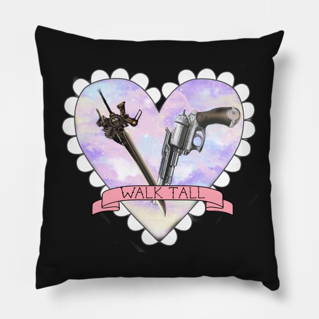 Walk tall Pillow by steel_ball_scum