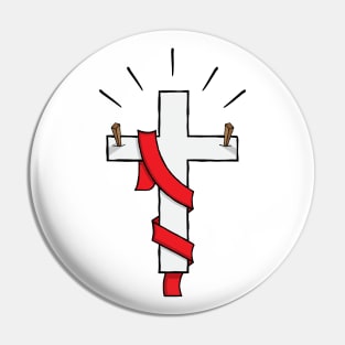 Jesus Lives - Christian Cross Pin