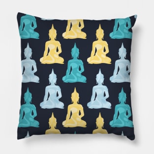 3 Buddhas Pattern Pillow