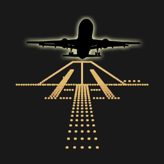 Disover Night Takeoff - Airplane - T-Shirt