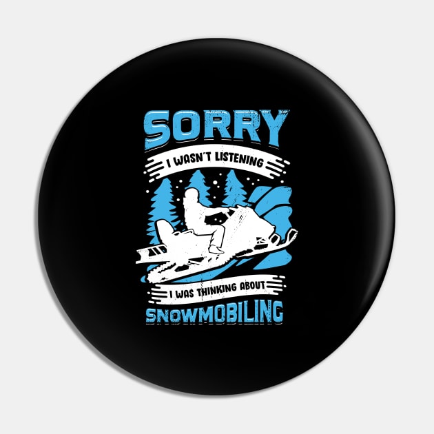 Snowmobiling Motor Sled Snowmobiler Gift Pin by Dolde08