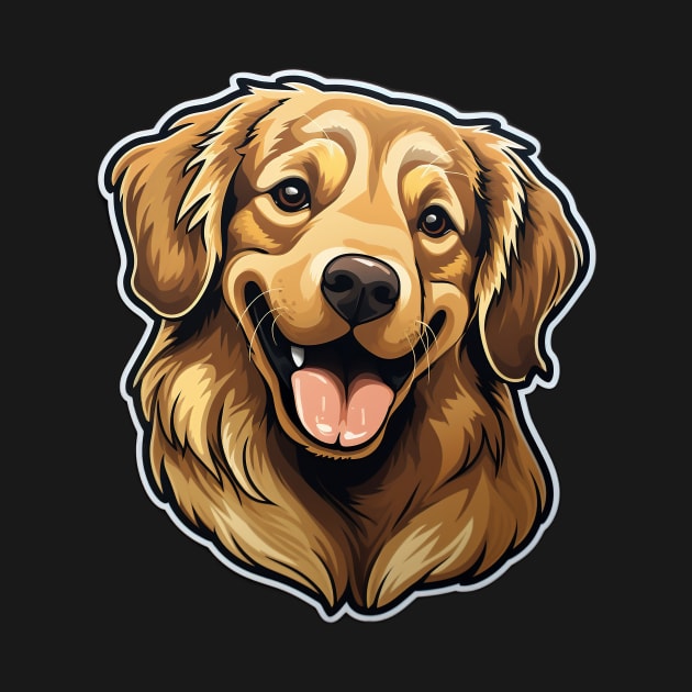 Cute Golden Retriever Dogs - Funny Golden Retriever Dog by fromherotozero