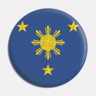 3 Stars and a Sun Philippine Flag Vintage Pin