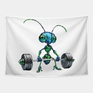 Insect Weightlifter Tapestry