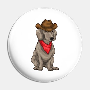 Dachshund Cowboy Cowboy hat Pin