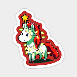 A Unicorny Christmas Magnet