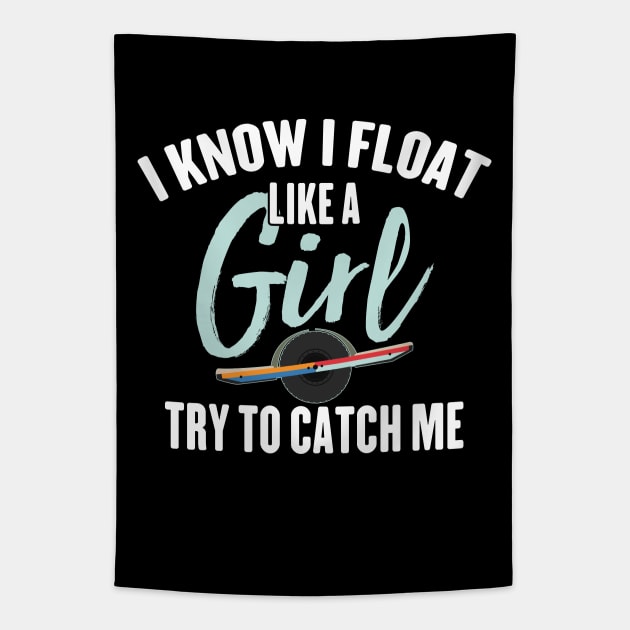 funny onewheel girl Tapestry by Be Cute 