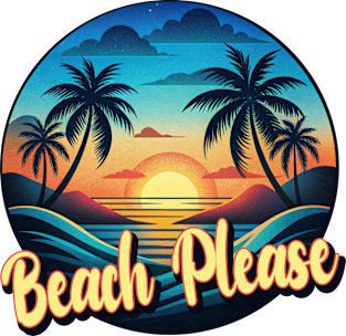 Beach Please 80s Style Kids T-Shirt by hippohost