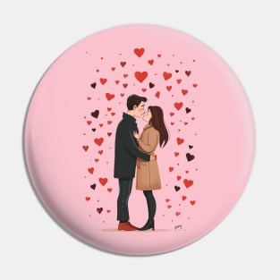 Valentine Romantic couple love birds Pin