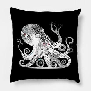 Cool octopus design with Aztec pattern Pillow