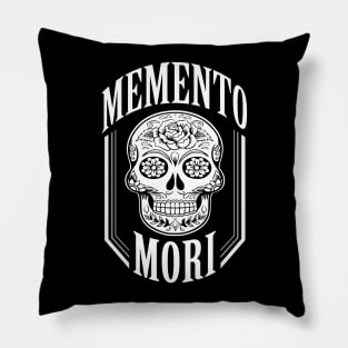 Memento Mori (with a calavera/sugar skull) Pillow