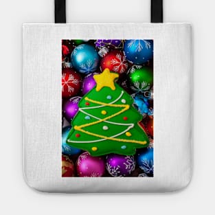 Christmas tree cookie with ornaments Tote