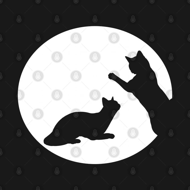 Playing Cats Silhouette by RKP'sTees