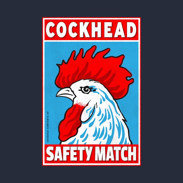 Cockhead Matchbox Label Retro Style #2 by Peadro