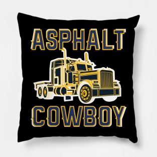 Truck Driver Gift Road Cowboy Highway Pillow