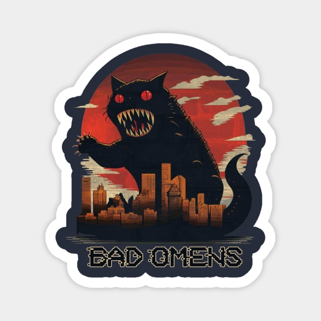 bad omens Magnet by Bike Ilustrada