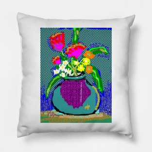 Mod Bouquet When I'm feeling Blue Pillow