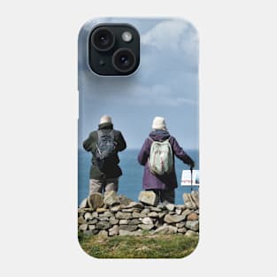 Taking in the view along the Mull of Galloway coast, Scotland Phone Case