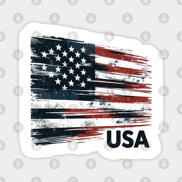 USA Flag Magnet by Vehicles-Art