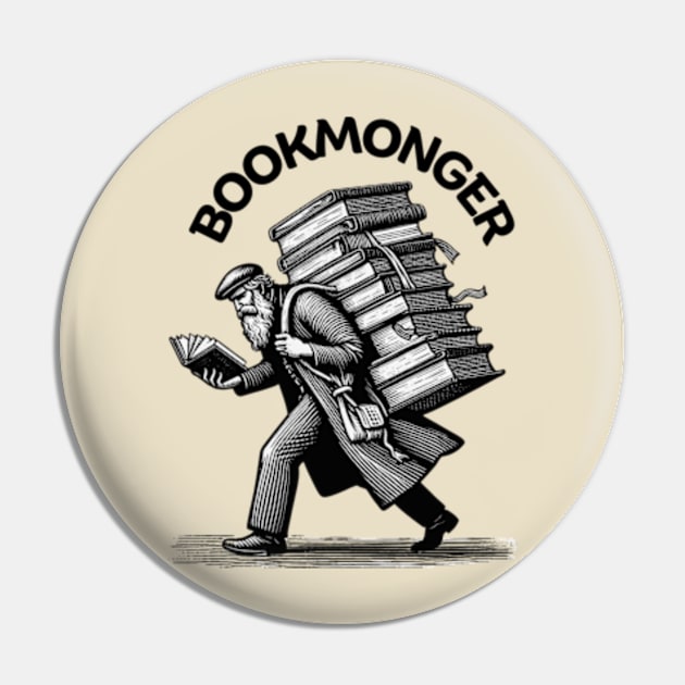 Bookmonger Pin by Desert Owl Designs