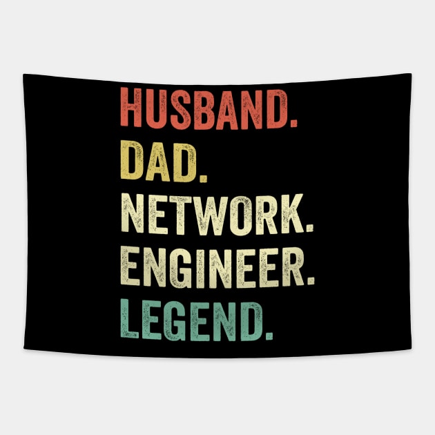 Dad Husband Network Engineer Legend Tapestry by Wakzs3Arts