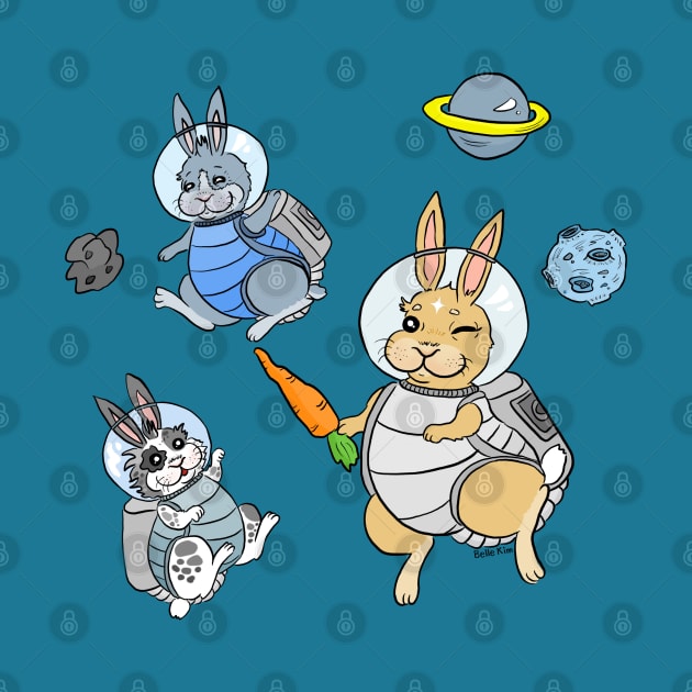 Space bunny astronauts by doodletokki