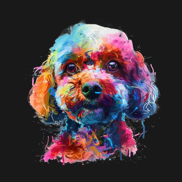 Poodle Colorfull Pop Art Design For Dog Onwer by karishmamakeia