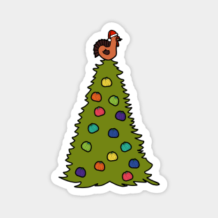 Thanksgiving Tree with Turkey Topper Graphic Magnet