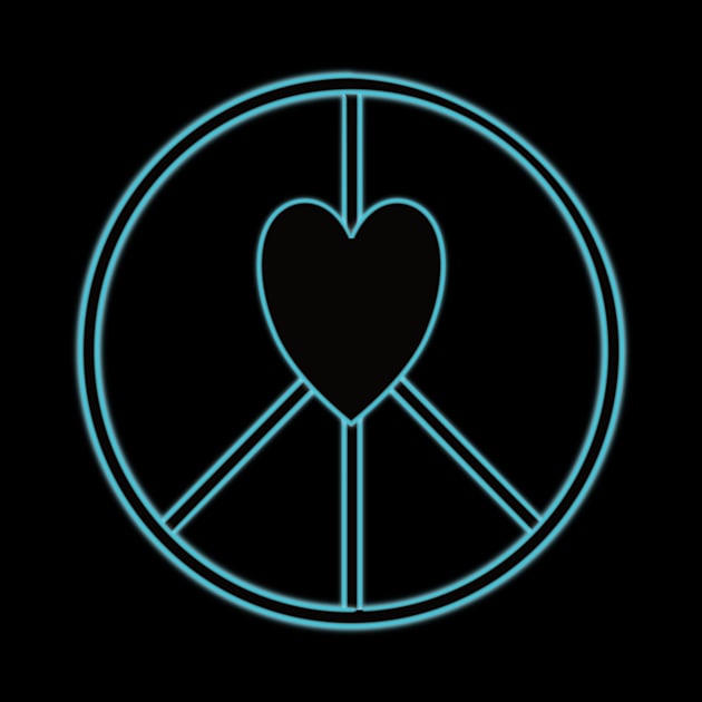 Peace and love - Neon Version by thefriendlyone