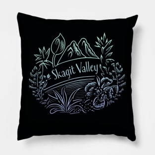 Skagit Valley Washington Souvenir Tulip Gardeners Floral Pillow