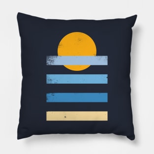 Sunset Sea Vintage Pillow