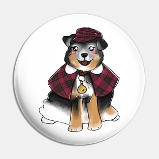 Cute Sherlock Holmes Dog _Jingjing Pin