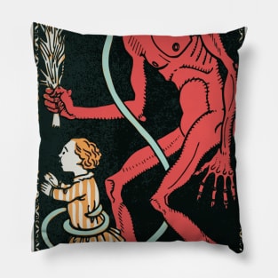 Krampus and Boy Pillow