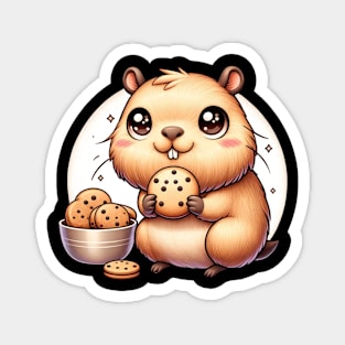 Japanese Art Pastry Foodie Cookie Lover Cute Capybara Magnet