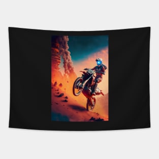 Cool Dirt bike- On Mars Tapestry