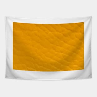 Yellow artificial or synthetic leather background with neat texture and copy space Tapestry