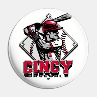 Cincy Forever Diamond Baseball Pin