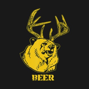 Bear Plus Deer Equals Beer Deer Hunting Usa Hunter T-Shirt