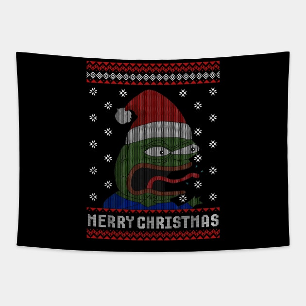 Ugly Sweater Pepe Tapestry by R4Design