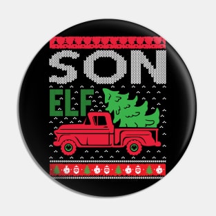 Son Elf ugly christmas sweater Pin