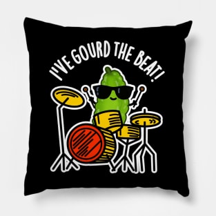 I've Gourd The Beat Cute Drummer Veggie Pun Pillow