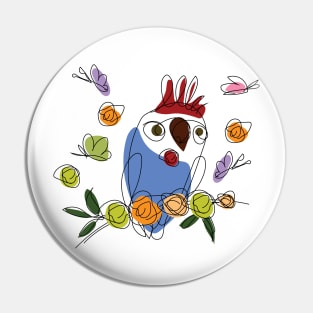 Funky Cool Owl I Colorful Cute Bird Pin